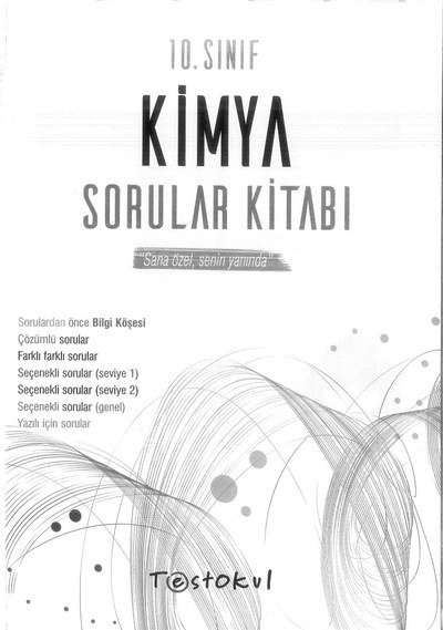 KİMYA SORULAR KİTABI SANA ÖZEL SENİN YANINDA ANKA Fotokopi