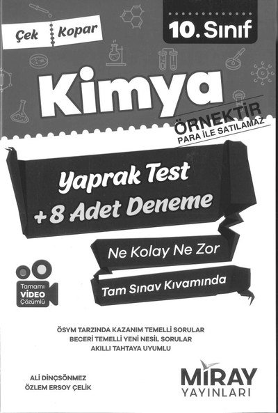 KİMYA YAPRAK TEST +8 ADET DENEME