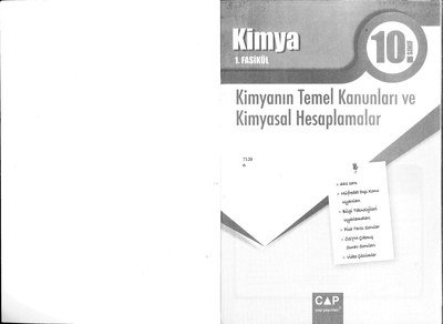 KİMYA 1. FASİKÜL KİMYANIN TEMEL KANUNLARI VE KİMYASAL HESAPLAMALAR