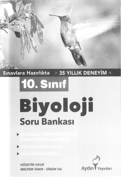 BİYOLOJİ SORU BANKASI ANKA Fotokopi