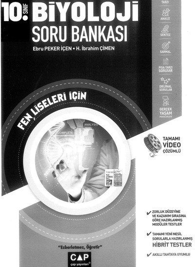 FEN LİSELERİ İÇİN BİYOLOJİ SORU BANKASI TAMAMI VİDEO ÇÖZÜMLÜ ANKA Fotokopi