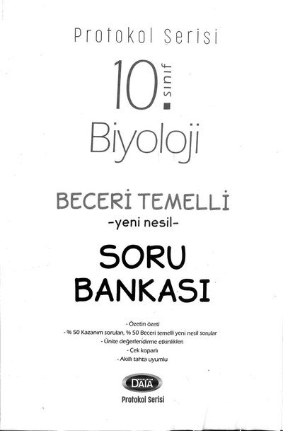 BİYOLOJİ BECERİ TEMELLİ SORU BANKASI ANKA Fotokopi