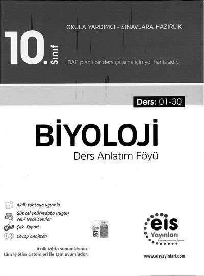 BİYOLOJİ DERS ANLATIM FÖYÜ ANKA Fotokopi