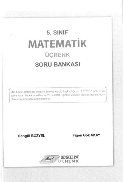 MATEMATİK ÜÇRENK SORU BANKASI ANKA Fotokopi