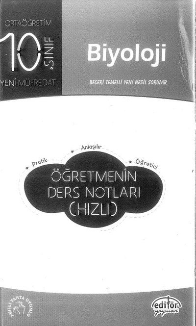 BİYOLOJİ ÖĞRETMENİN DERS NOTLARI (HIZLI) ANKA Fotokopi