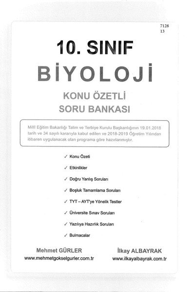 BİYOLOJİ KONU ÖZETLİ SORU BANKASI ANKA Fotokopi