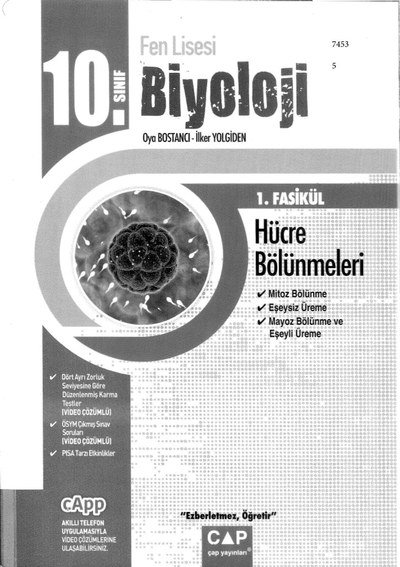 BİYOLOJİ 1. FASİKÜL HÜCRE BÖLÜNMELERİ
