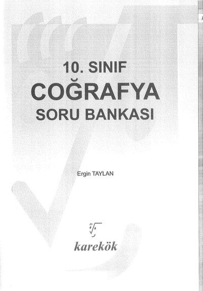 COĞRAFYA SORU BANKASI