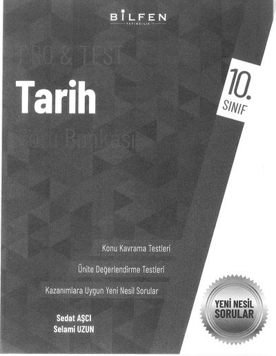 PRO & TEST TARİH SORU BANKASI KONU KAVRAMA TESTLERİ