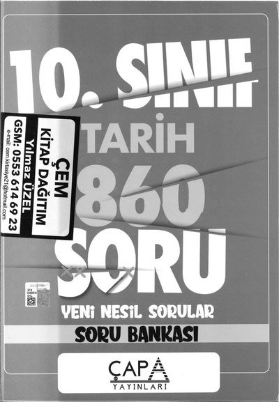 TARİH 860 SORU YENİ NESİL SORULAR SORU BANKASI ANKA Fotokopi