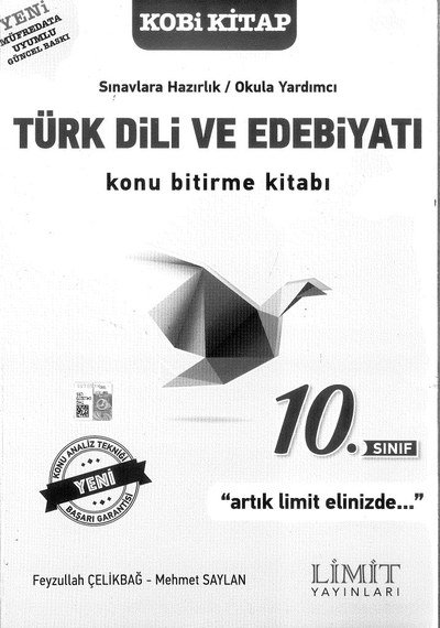TÜRK DİLİ VE EDEBİYATI KONU BİTİRME KİTABI ANKA Fotokopi