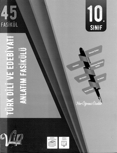 TÜRK DİLİ VE EDEBİYATI ANLATIM FASİKÜLÜ 45 FASİKÜL ANKA Fotokopi