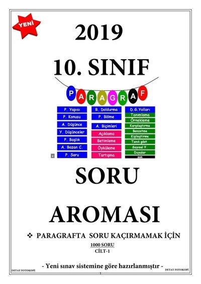 PARAGRAF SORU BANKASI 750 SORU ANKA Fotokopi