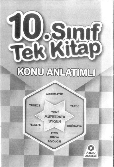 TEK KİTAP KONU ANLATIMLI YENİ MÜFREDATA UYGUN ANKA Fotokopi