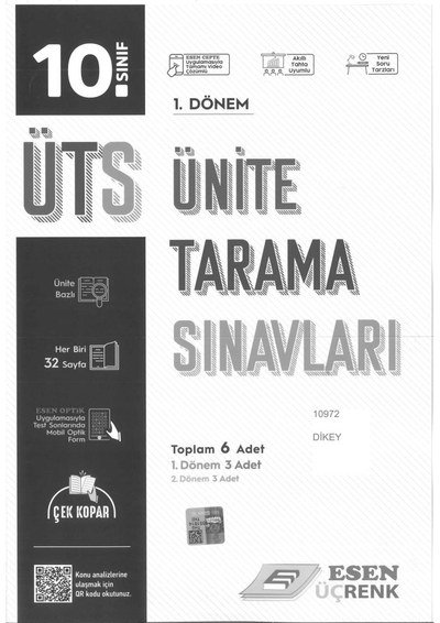 ÜNİTE TARAMA SINAVLARI 1. DÖNEM ANKA Fotokopi