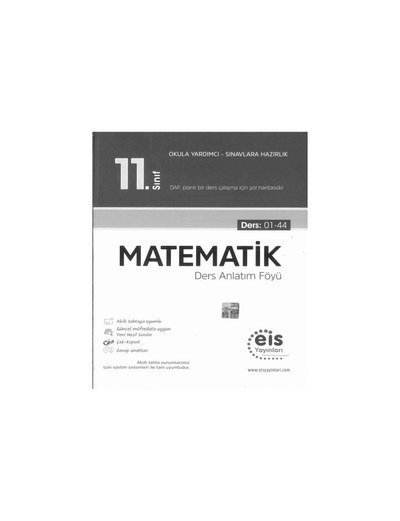 MATEMATİK DERS ANLATIM FÖYÜ ANKA Fotokopi