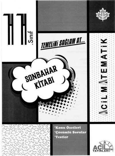SONBAHAR KİTABI TEMELİNİ SAĞLAM AT ACİL MATEMATİK