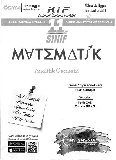 MATEMATİK ANALİTİK GEOMETRİ ANKA Fotokopi