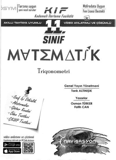 MATEMATİK TRİGONOMETRİ ANKA Fotokopi