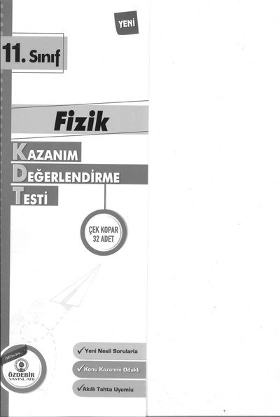 FİZİK KAZANIM DEĞERLENDİRME TESTİ ANKA Fotokopi