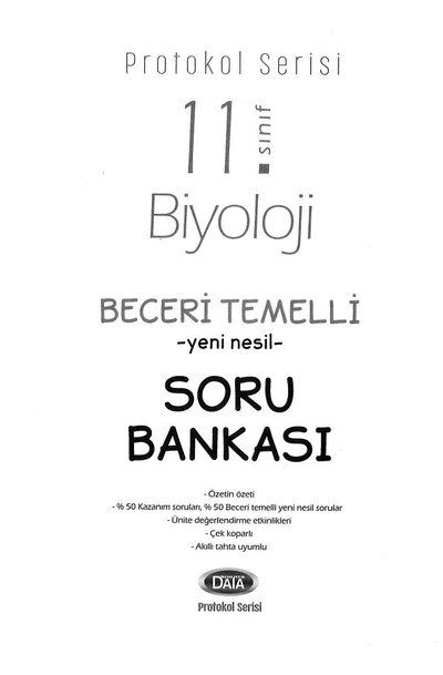 BİYOLOJİ BECERİ TEMELLİ YENİ NESİL SORU BANKASI