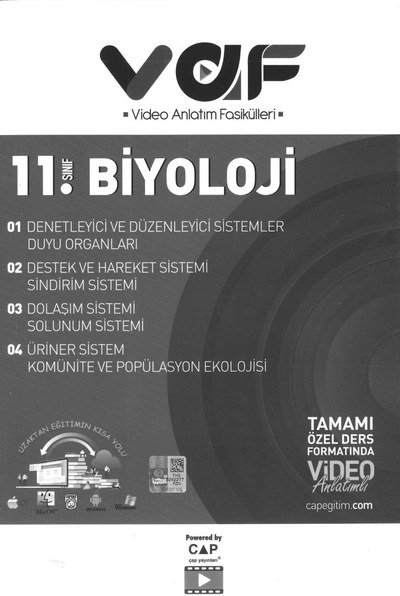 BİYOLOJİ TAMAMI ÖZEL DERS FORMATINDA VİDEO ANLATIMLI ANKA Fotokopi