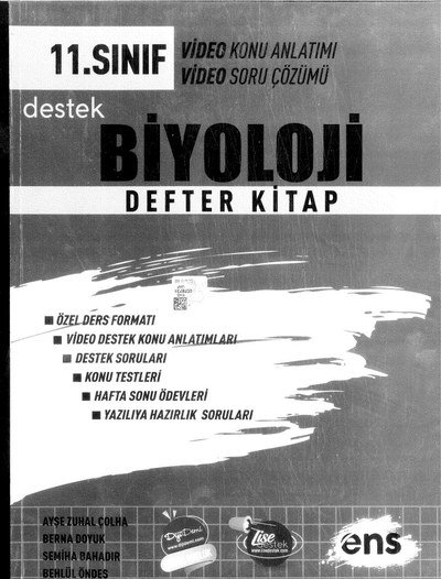 BİYOLOJİ DEFTER KİTAP
