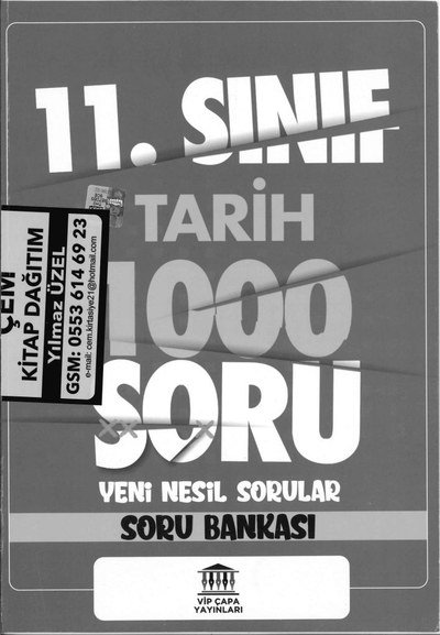 TARİH 1000 SORU YENİ NESİL SORULAR SORU BANKASI