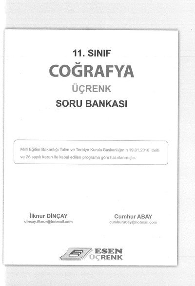 COĞRAFYA ÜÇRENK SORU BANKASI