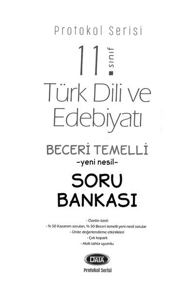 TÜRK DİLİ VE EDEBİYATI SORU BANKASI ANKA Fotokopi