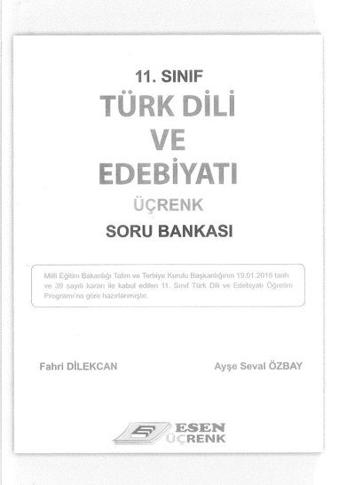 TÜRK DİLİ VE EDEBİYATI ÜÇRENK SORU BANKASI ANKA Fotokopi