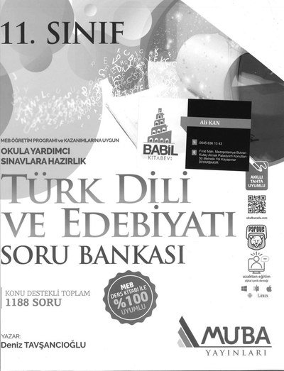 TÜRK DİLİ VE EDEBİYATI SORU BANKASI ANKA Fotokopi