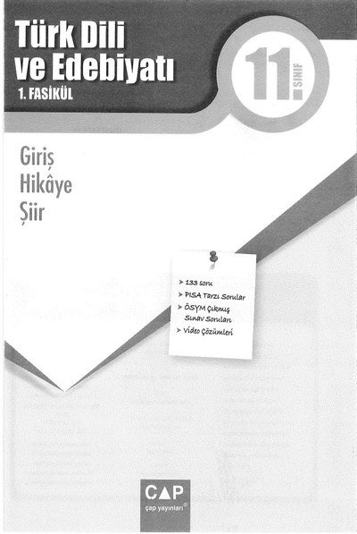 TÜRK DİLİ VE EDEBİYATI 1. FASİKÜL GİRİŞ HİKAYE ŞİİR