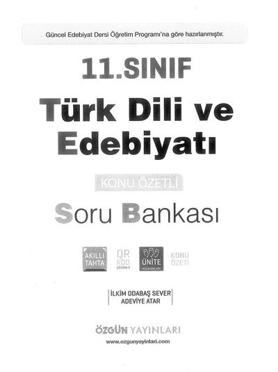 TÜRK DİLİ VE EDEBİYATI KONU ÖZETLİ SORU BANKASI ANKA Fotokopi