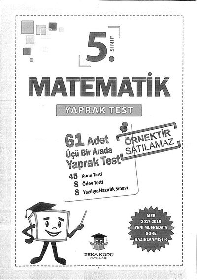MATEMATİK YAPRAK TEST ANKA Fotokopi
