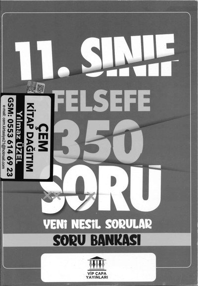 FELSEFE 350 SORU YENİ NESİL SORU BANKASI ANKA Fotokopi