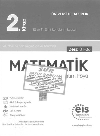 MATEMATİK DERS ANLATIM FÖYÜ 2. KİTAP ANKA Fotokopi