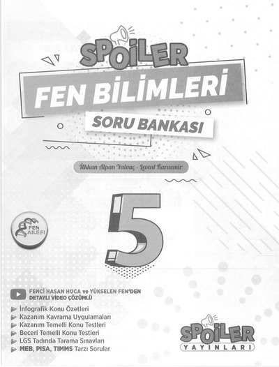 SPOİLER FEN BİLİMLERİ SORU BANKASI ANKA Fotokopi