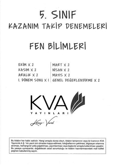 KAZANIM TAKİP DENEMELERİ FEN BİLİMLERİ ANKA Fotokopi