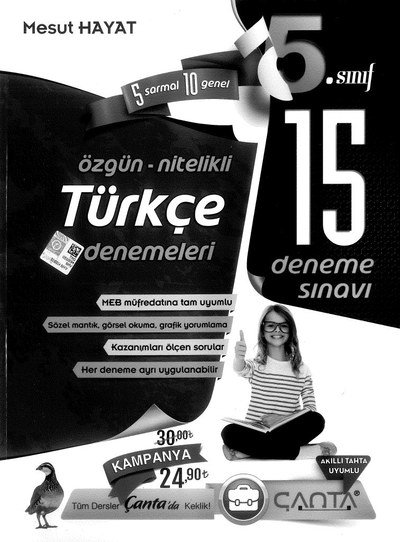 TÜRKÇE DENEMELERİ 15 DENEME SINAVI