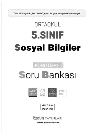 SOSYAL BİLGİLER KONU ÖZETLİ SORU BANKASI