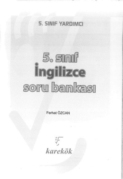 İNGİLİZCE SORU BANKASI