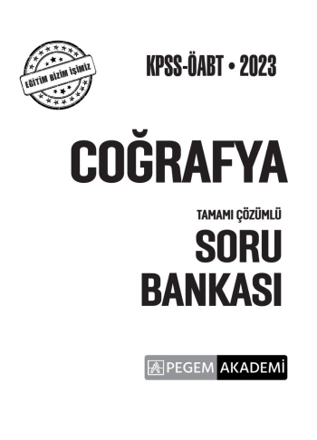 COĞRAFYA TAMAMI ÇÖZÜMLÜ SORU BANKASI