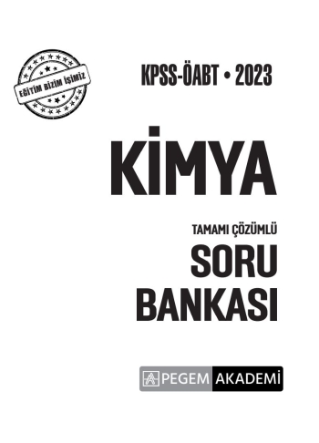 KİMYA TAMAMI ÇÖZÜMLÜ SORU BANKASI ANKA Fotokopi