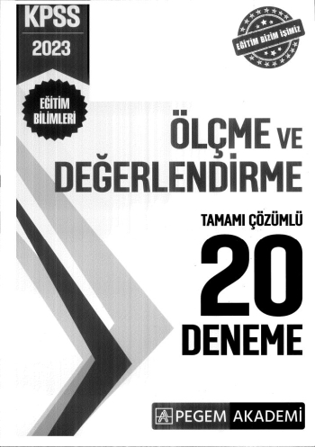 ÖLÇME VE DEĞERLENDİRME 20 DENEME ÇÖZÜMLÜ