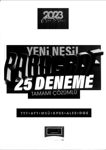YENİ NESİL PARAGRAF 25 DENEME ÇÖZÜÖMLÜ ANKA Fotokopi