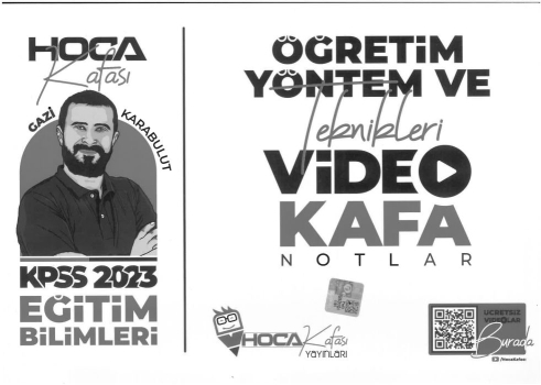 ÖĞRETİM YÖNTEM VE TEKNİKLERİ VİDEO KAFA NOTLAR ANKA Fotokopi