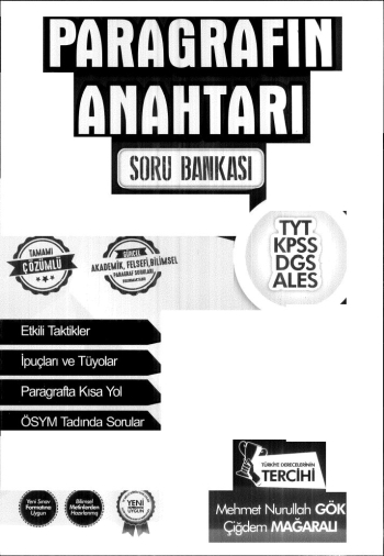 PARAGRAFIN ANAHTARI SORU BANKASI ANKA Fotokopi