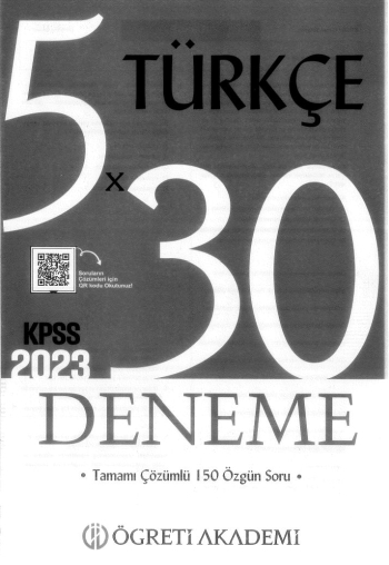 TÜRKÇE 5*30 DENEME ÇÖZÜMLÜ
