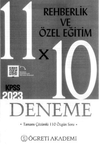 REHBERLİK VE ÖZEL EĞİTİM 11*10 DENEME ÇÖZÜMLÜ